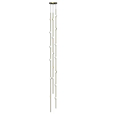 Sonneman Constellation Andromeda 6"w Tall Brass 3000k White Lens Round Led Pend