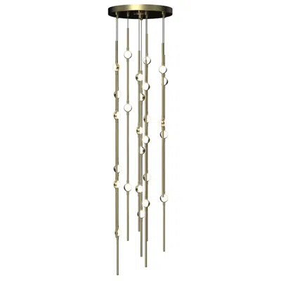Sonneman Constellation Andromeda Short 12" Round Led Pendant - Brass - White Le