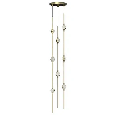 Sonneman Constellation® Andromeda Short 6" Led Pendant - Satin Brass - White Optical Acrylic Lens - 3000k In Clear