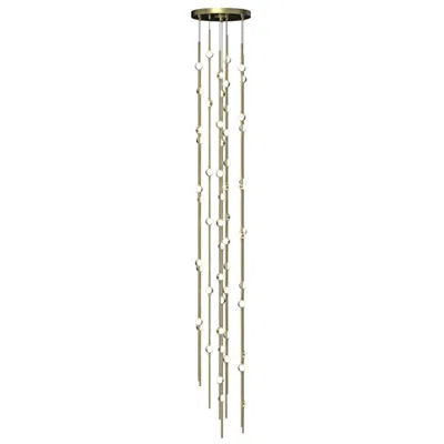 Sonneman Constellation Andromeda Tall 12" Round Led Pendant - Brass - White Len