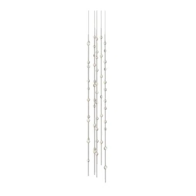 Sonneman Constellation Andromeda Tall 12" Round Led Pendant - Nickel - Clear Le
