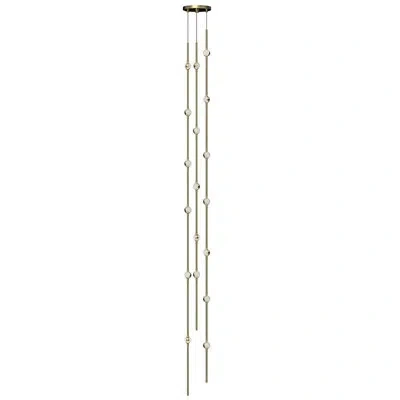 Sonneman Constellation® Andromeda Tall 6" Led Pendant - Acrylic Lens - 2700k In Satin Brass,clear