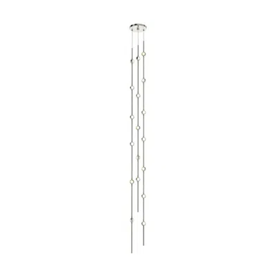 Sonneman Constellation Andromeda Tall 6" Round Led Pendant - Nickel - Clear Len