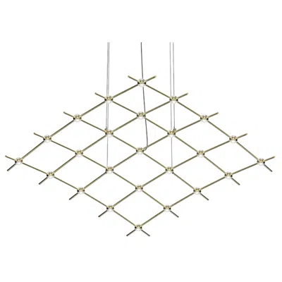 Sonneman Constellation Aquarius Medius Chandelier - Brass - Clear Faceted Lens