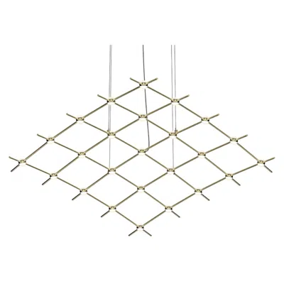 Sonneman Constellation Aquarius Medius Chandelier - Brass - White Optical Lens
