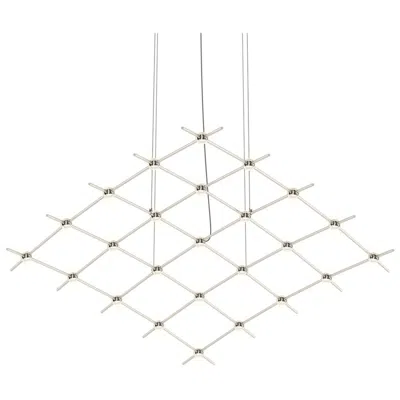 Sonneman Constellation Aquarius Medius Chandelier - Nickel - Clear Faceted Lens