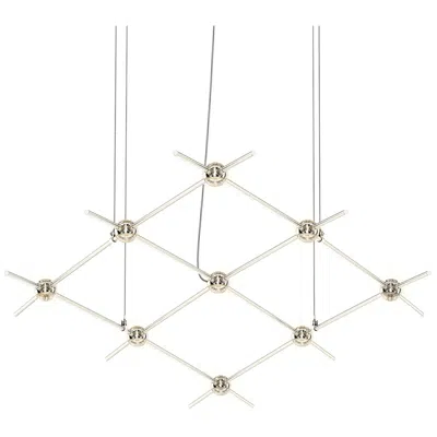 Sonneman Constellation Aquarius Minor 66.75" Wide Clear Faceted Satin Nickel Pe