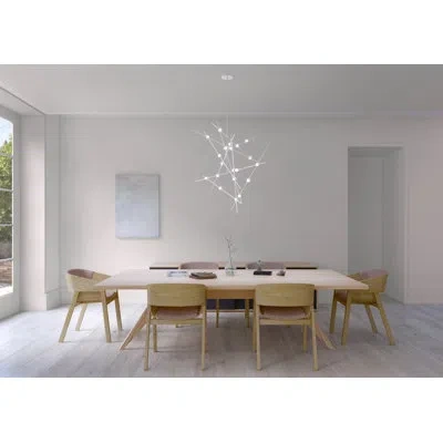Sonneman Constellation - Aquila Major Led Chandelier - Satin Nickel - White Optical Acrylic Lens - 3000k - 24