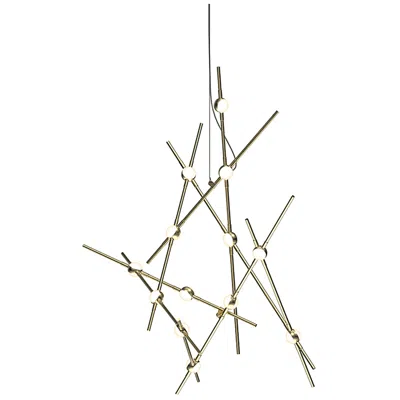 Sonneman Constellation Aquila Minor 25.75" Wide Satin Brass 2700k White Lens Pe