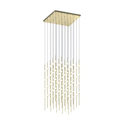Sonneman Constellation Cosmic Cube 20" Led Pendant - Satin Brass - White Lens