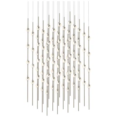 Sonneman Constellation - Cosmic Cube 20" Led Pendant - Satin Nickel - White Acr
