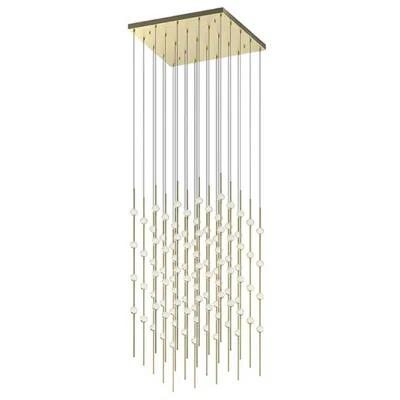 Sonneman Constellation Cosmic Cube 20.5"w Satin Brass 2700k Clear Lens Led Pend