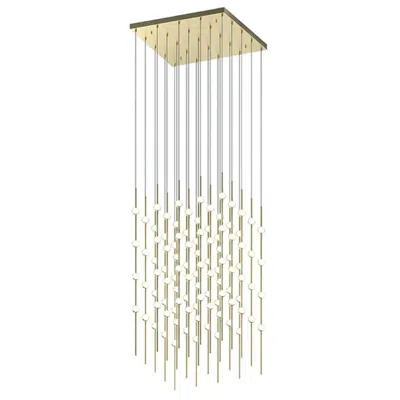 Sonneman Constellation Cosmic Cube 20.5"w Satin Brass 3000k White Lens Led Pend