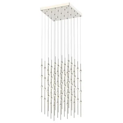Sonneman Constellation Cosmic Cube 20.5"w Satin Nickel 2700k Clear Lens Led Pen