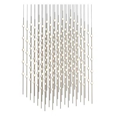 Sonneman Constellation - Cosmic Cube 30" Led Pendant - Satin Nickel - White Acr