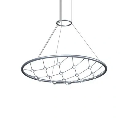 Sonneman Constellation Galaxy Matrix Round Led Pendant W/ 20" Cord/cable - Bright Satin Aluminum