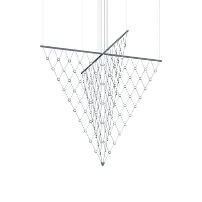 Sonneman Constellation Galaxy Matrix Small Arrow Led Pendant W/ 20" Cord/cable - Bright Satin Aluminum
