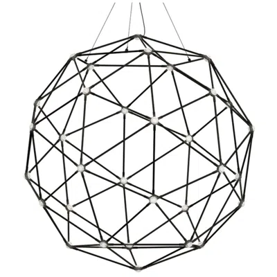 Sonneman Constellation Hedron 45"w Led Chandelier Polished Black Nickel 240&quo