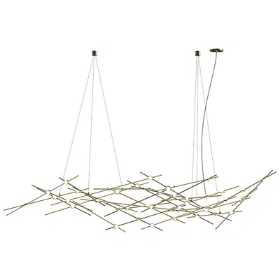 Sonneman Constellation Ursa Major 92.75"w Satin Brass 3000k White Lens Chandeli