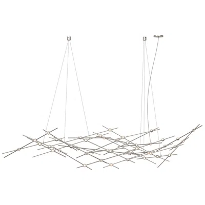 Sonneman Constellation Ursa Major Chandelier - Nickel - Clear Faceted Lens