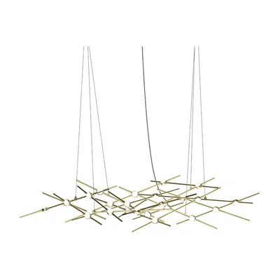 Sonneman Constellation Ursa Minor Chandelier - Brass - White Optical Lens