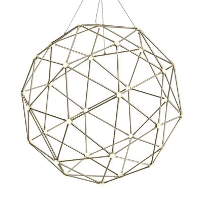 Sonneman Constellationhedron Led Pendant - Acrylic Lens - 72" Cable In Satin Nickel