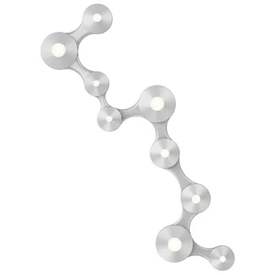 Sonneman Coral Surface 47" Wide Bright Satin Aluminum 3-luminaire Led Surface M