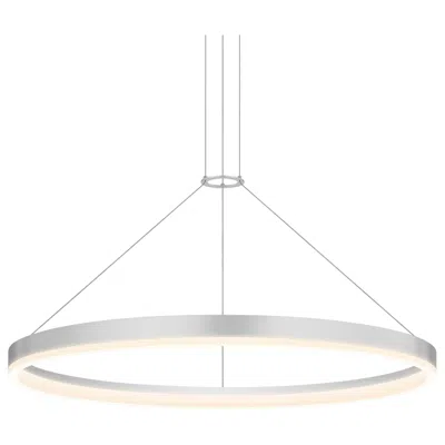 Sonneman Corona 32" Bright Satin Aluminum Led Ring Pendant