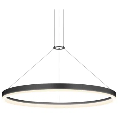 Sonneman Corona 32" Satin Black Led Ring Pendant