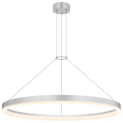 Sonneman Corona 32" Wide Led Ring Pendant Bright Satin Aluminum 3000k 240"