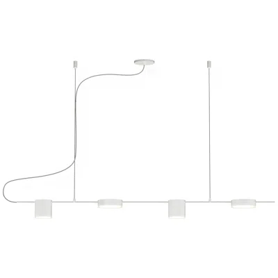 Sonneman Counterpoint 42"w Satin White Led Linear Pendant
