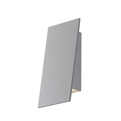 Sonneman Darcia Angled Plane Narrow Downlight Led Outdoor Wall Sconce In Gray