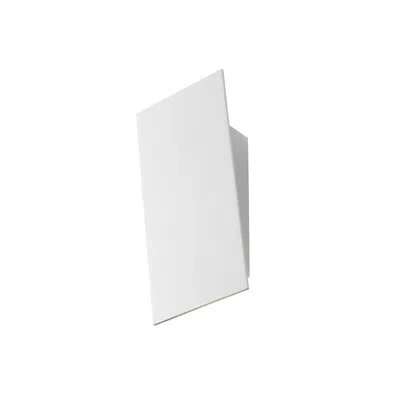 Sonneman Darcia Angled Plane Narrow Led Wall Sconce - Textured White In Blanc