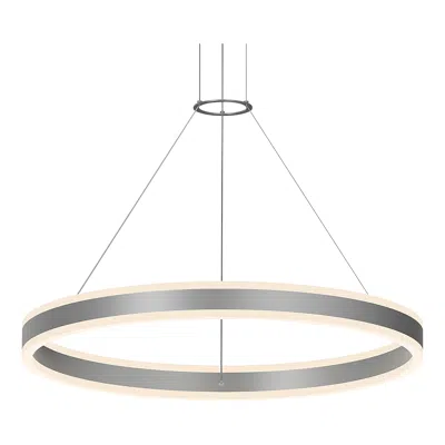 Sonneman Double Corona 32" Wide Led Ring Pendant Bright Satin Aluminum 240&quot