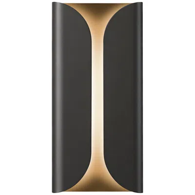 Sonneman Folds 13 3/4" High Textured Bronze Outdoor Led Wall Light