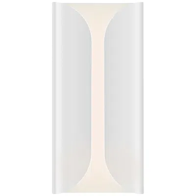 Sonneman Folds 13 3/4" High Textured White Outdoor Led Wall Light