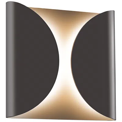 Sonneman Folds 8" High Textured Bronze Outdoor Led Wall Light