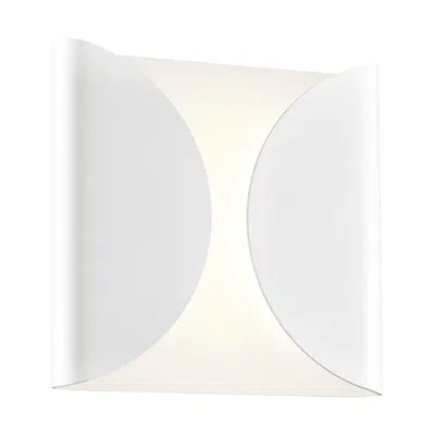 Sonneman Folds 8" High Textured White Outdoor Led Wall Light