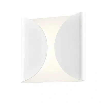 Sonneman Folds Led Outdoor Wall Sconce In White