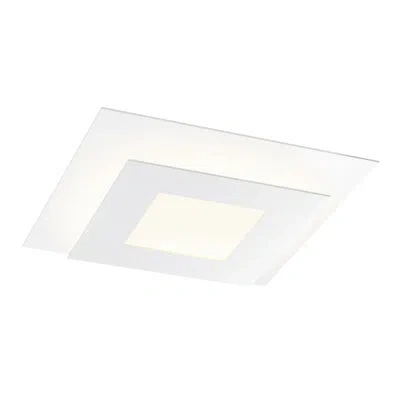 Sonneman Fresnes 1 - Light 15" Unique/statement Square Led Flush Mount In Textured White