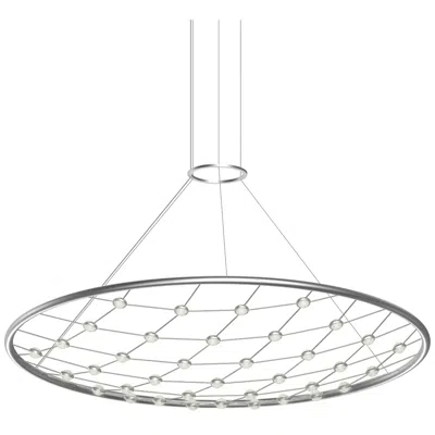 Sonneman Galaxy Matrix 48" Round Led Pendant W/ 20' Cord/cable - Satin Alum