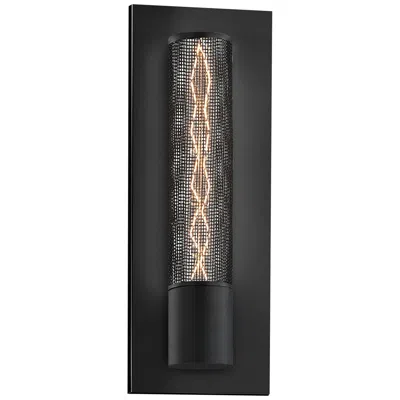 Sonneman Gotham 16" High Textured Black Wall Sconce