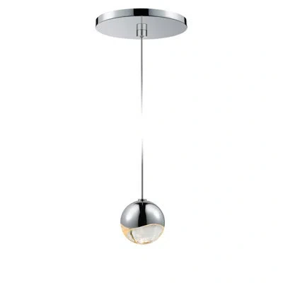 Sonneman Grapes™ 1 - Light Single Globe Led Pendant In Polished Chrome