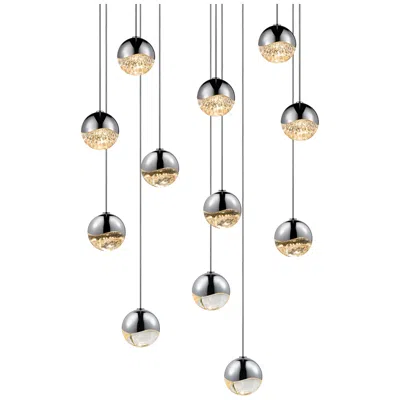 Sonneman Grapes 15.5" Wide 12-light Polished Chrome Led Pendant