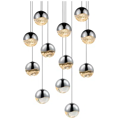 Sonneman Grapes 16.25" Wide 12-light Polished Chrome Led Pendant