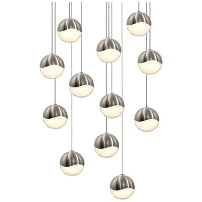 Sonneman Grapes 16.25" Wide 12-light Satin Nickel Led Pendant