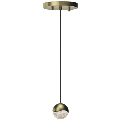 Sonneman Grapes 2.5" Wide Small Brass Round Canopy Led Pendant