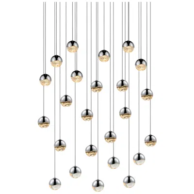 Sonneman Grapes 25.5" Wide 24-light Polished Chrome Led Pendant