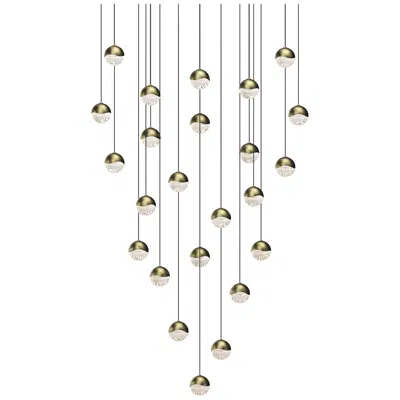 Sonneman Grapes 25.5" Wide Round 24-light Brass Led Pendant