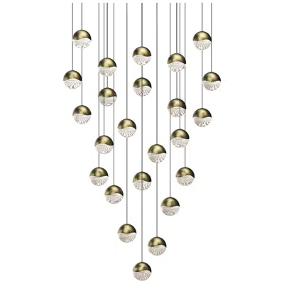 Sonneman Grapes 26.25" Wide Round 24-light Brass Led Pendant